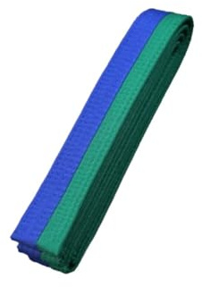 WUYXTO 2 st Taekwondo-bälten bekväma för träning bomull kampsport judo karate TKD Aikido bälte uniform vuxen tillförlitligt klassificeringssystem för kampsport (grön blå, 2,4 m)