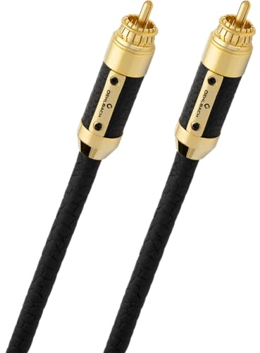 OEHLBACH Black Connect Digitales Audio-Cinchkabel – High-End Koaxialkabel für verlustfreie Signalübertragung – 24K vergoldete Kontakte - 1m