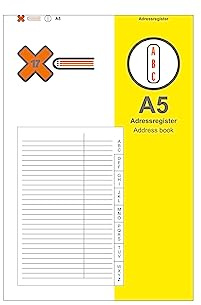 X17-A5 Adressen mit Register | für das revolutionäre X17-Notizbuch mit auswechselbaren Heften