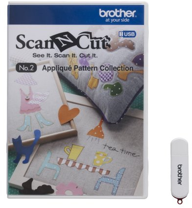 Brother CAUSB2 Scan-N-Cut No-2 Applikationsmuster Sammlung weiß