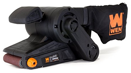 WEN 6321 7-Amp 3 in. x 21 in. Corded Belt Sander with Dust Bag , Black