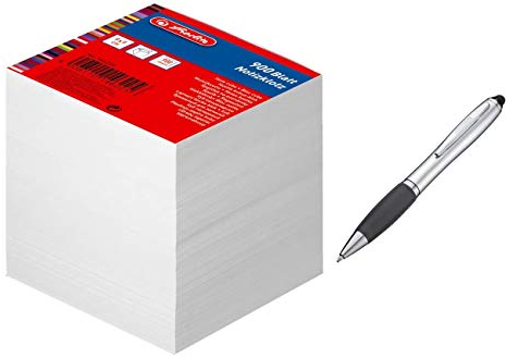 Notizklotz / 90X90X90mm / 900 Blatt + Touchpen Kugelschreiber