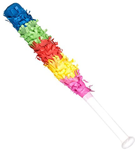 Boland 30901 - Murciélago de piñata, longitud 43 cm, multicolor, palo para piñata, fiesta, cumpleaños, caramelos, regalos, accesorios de piñata