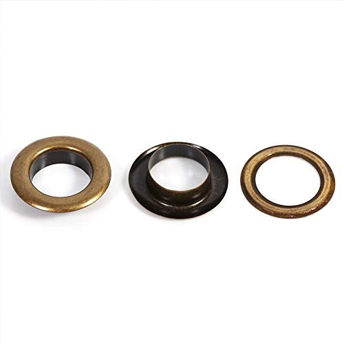 Grommets Eyelets, 20 Ensembles Rond Oeillets Remplacement Accessoires de Bricolage Kit Oeillet pour Toile Bâche Tente de Réparation (12mm 20sets)