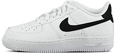 Nike Air Force 1 (Gs), Scarpe da Ginnastica Basse Bambini e ragazzi, Bianco (White/Black/White), 38.5 EU