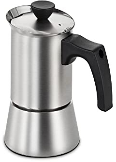 Siemens HZ9ES100 Accessoires pour Table de Cuisson Espresso Cuisinière 4 Tasses Machine Expresso Haute Qualité pour Induction Argent