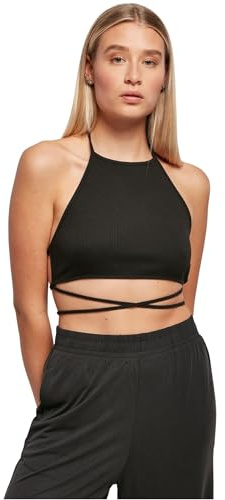 URBAN CLASSICS Top Corto Donna, Canotta Smanicata con Spalle Scoperte e Lacci, Slim Fit, Tank Top Disponibile in Diversi Colori, Taglie XS - 5XL