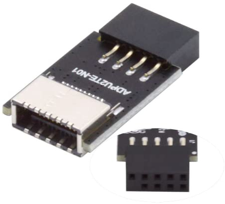chenyang USB 2.0 de 9 pines macho a USB 3.1 tipo E Key-A hembra enchufe de Panel frontal a adaptador de extensión de encabezado de placa base de 9 pines