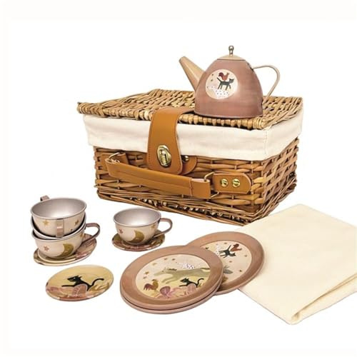 Egmont Toys 540057 - Picknickkorb mit Bremen Musiker-Teeset, Symbolisches Spiel, über 3 Jahre