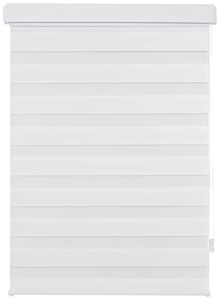 ondeco Doppelrollo Kassetten Duo Rollo Seitenzugrollo mit Klemmträger inklusive Montagematerial Weiß 60x160cm