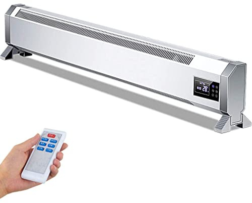 Heater,Electric Heaters for Home Low Energy 2000W,with Timer and Thermostat,Skirting Board Convector Heater Wall Mounted Or Free Standing,Slimline Baseboard Radiator,Remote Control, 220