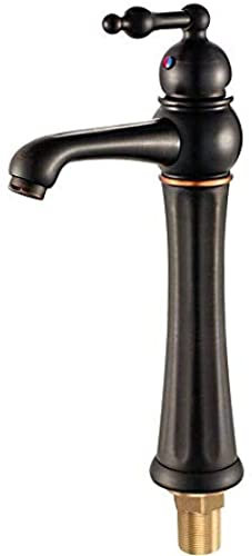 Wasserhahn Schwarz Kupfer Antik Warm- und Kaltwasserhahn Trinkbecken Europäisches Badezimmer Alle Kupfer Hoch Becken Dunstabzugshaube decorate