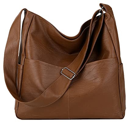 meiodtion Damen Umhängetasche Klein Mittelgroß Modische Umhängetasche faltbare Hand Reisetasche leichte Tasche mit großem Beuteltasche Schwarz