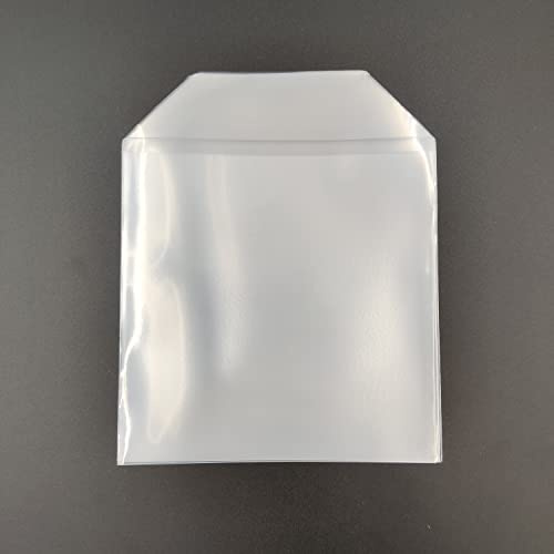 CD Sleeves 120 Micron Covers Plastic DVD BLU RAY CD Clear Protection Wallet (50 Pack)
