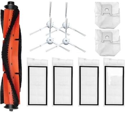 Staubsauger Mopp Tuch Hepa Filter Pinsel Staubbeutel Ersatz Ersatzteile Zubehör, Kompatibel for Xiaomi, Kompatibel for Roidmi EVE Plus Robotic (Color : E)
