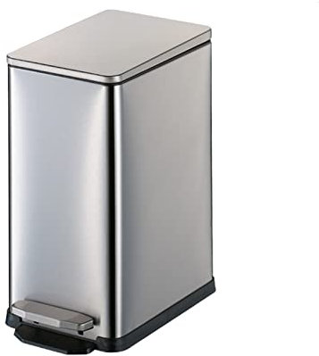 ABNNHK Poubelle de Cuisine Poubelle d'intérieur Grande Poubelle de Cuisine en Acier Inoxydable avec Couvercle à Fermeture Douce Pédale et Porte-Rouleau de Sac Poubelle Poubelle de Salle d