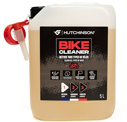 HUTCHINSON – BIKE CLEANER 5L – Recarga Ecológica de Limpiador de Bicicletas Biodegradable con Espuma | Bidón Económico | Aroma Cereza | Sin Residuos | Fabricado en Francia