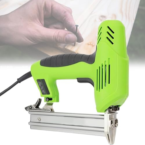 MAIMAILE Pistola de Clavos Eléctrica de 1800W, Grapadora de Clavos Rectos Eléctrica de 10-30mm, Velocidad 30/min, con Destornillador y Llaves, Número de Clavos almacenados 100 Piezas, para Tapicería