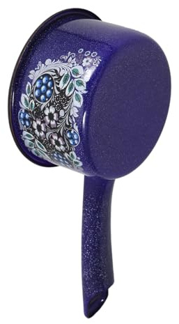 ULTECHNOVO Mestolo per Acqua Smaltato Vintage, Cucchiaio D’acqua Riutilizzabile Manico, Leggero e Compatto, Utensile da Cucina Multifunzionale per Casa e Mensa, Colore Blu Decorazione