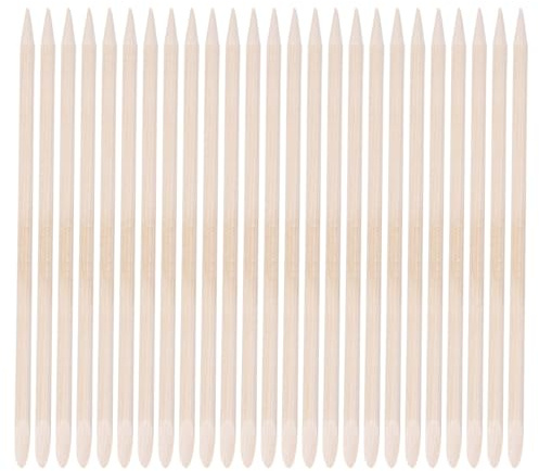 Healvian Bastoncini in Legno per Unghie 150 Pezzi, Spingi Cuticole Doppia Testa, Accessorio Leggero per Manicure e Pedicure Fai da Te, Adatto Pelli Sensibili