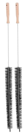 SHINEOFI 2pcs Dryer Cleaning Brushes for Washing Machine and Pipe Lint Remover with Comfortable Wooden Handle Multi-purpose Home Cleaning Tool