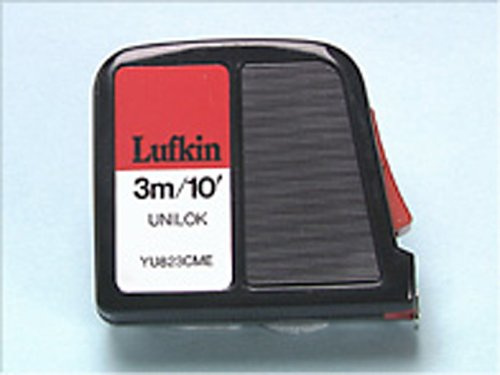 Lufkin T0061082311 Unilok Mètre Ruban 3m x 13mm / 10' x 1/2 Pouce, Avec Mesure Métrique Et Anglaise Et Boîtier Résistant Aux Chocs