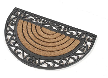 Kai Wiechmann Fußmatte Premium Gummi und Kokos halbrund 76 x 46 cm robust