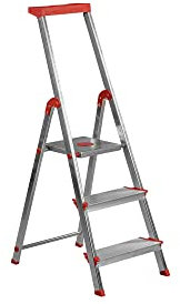 Escalera Aluminio Rolser BRICO 220 3 Peldaños Anchos. Certificada según Norma Europea EN-131 para Uso doméstico y Profesional.