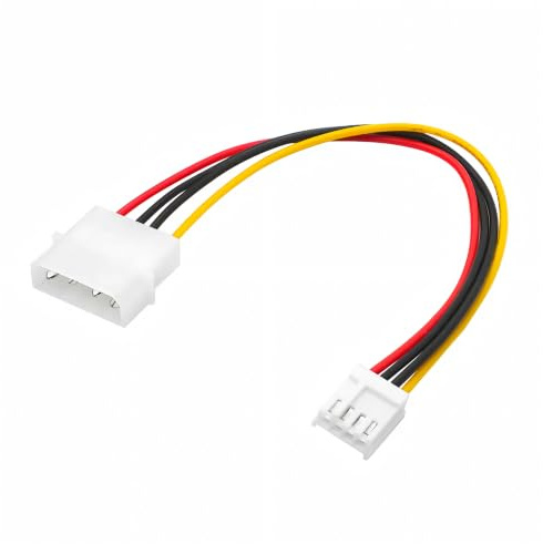 Aukson Q02 Floppy FDD Strom Adapter Stromkabel 4 Pin Molex Stecker auf 4 Pin Floppy Buchse 20 cm Stromversorgung