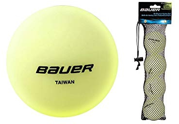 Bauer Confezione da 4 palline da hockey da strada, tempo freddo o caldo (bagliore al buio)