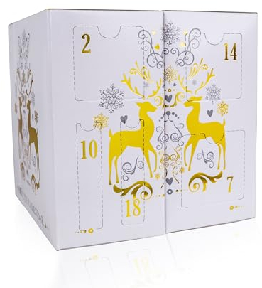 accentra – Adventskalender Beauty mit 24 Make up & Kosmetik Produkten – Schmink Adventskalender Frauen mit Lippenstift, Wimpern, Nagellack, Lidschatten, Applikatoren uvm. – Weihnachtskalender Beauty