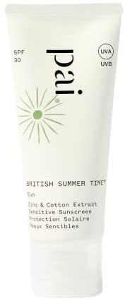 Pai Skincare British Summer Time 40ml, Sun Cream SPF 30, Mineral Sunscreen for Sensitive Skin, Non-Greasy Zinc Oxide Face SPF with Cotton Extract, Broad Spectrum UVA + UVB Protection