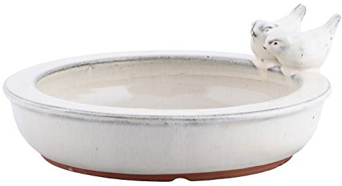 Unbekannt Vogeltränke Esschert Design rund Creme Vogelbad Vogelbecken Futterschale Terracotta Wasserstelle