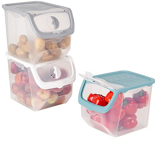 orion group - Aufbewahrungsbox mit deckel - Aufbewahrungsbehälter lebensmittel - Küchen Frischhaltedosen - Aufbewahrungsbox - Behälter vorratsdosen - plastikkisten - 12 L (Weiß-transparent)
