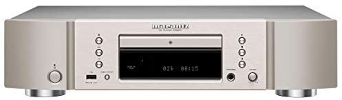 Marantz CD6007 Lettore CD Fine Tuned con Porta USB, Conversione D/A ad alta risoluzione, Amplificatore per cuffie, Filtri Digitali, Argento/Oro, Fino a 192 kHz/24 Bit