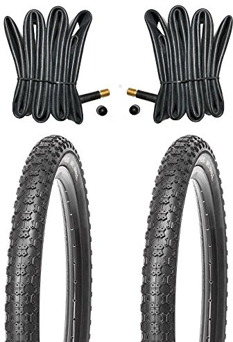 Kujo BMX-Reifen Set 20x2.125 inkl. Schläuche mit Autoventilen Mrs. Marble