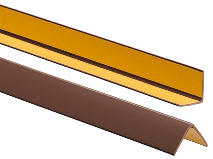 ProfiPVC Cornière PVC autoadhésive protection d'angle 25x25mm 165cm Brun | Baguette d'angle de protection souple, profilé flexible, bordure, plinthe, revêtement plastique et rebords, pose facile