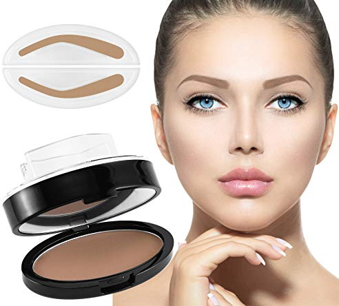 Boobeen Poudre de timbre de joint de sourcil - Kit de coloration teintée Nature en une seconde - Crée des sourcils d'apparence naturelle pour les débutants en maquillage