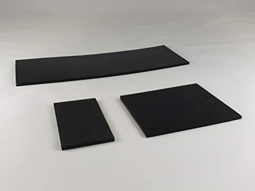 Tapis en caoutchouc 400 x 400 mm / 2 mm d'épaisseur Tapis anti-vibrations pour machine à laver/mixeur haute performance