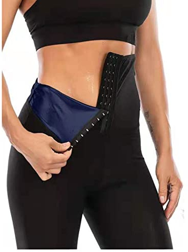 HGYJ Traje de Sauna Profesional - Pantalones Cortos, Sauna para Adelgazar Boxeo Gimnasio Entrenamiento Sudor, para Hombres/Mujeres,Black,3XL