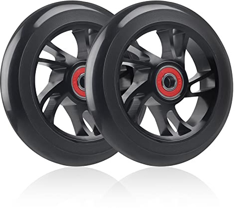 DBREAKS Juego de 2 ruedas de repuesto para scooter, 110 mm, con rodamientos ABEC 9, unisex, para adultos, color negro