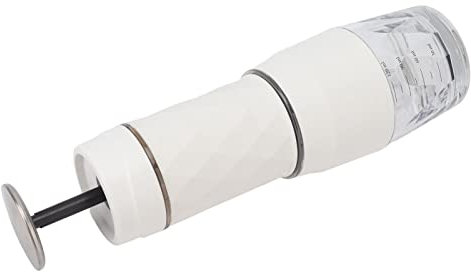 Fdit Caffettiera Portatile, Macchina da caffè Manuale Antiscivolo per Il Campeggio (Bianco)