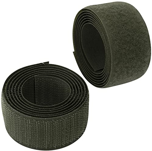 AERZETIX - C65963 - Klettband/-rolle 30 mm 1 meter - organizer/kabelbinder - band für kleidersäcke - aus polyamid und polyester - farbe: olivgrün