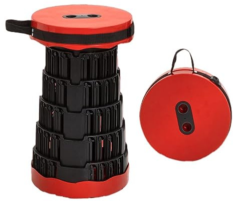 YODJEW Portable Telescopic Stool - Portable Collapsible Telescoping Stool with Load Capacity 300lbs for Fishing, Hiking, Camping,Heavy-Duty