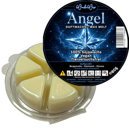 WonderWax Duftwachs Wax Melts für Duftlampe, 6 Ecken Duftmelt Wachsmelt Sojawachs Duftwachs Kreis für Raumdüfte, Wachs Duftöl Winter Indoor Schmelzen für Aromalampe Angel | Farbe: Weiß | Raumduft für Duftlampen, Wax Melt, Sojawachs, Indoor Duftöl Wachs schmelzen für Aromalampe