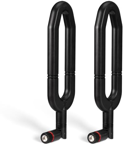 Superbat WLAN Antenne RP-SMA Stecker 2.4GHz 5GHz 5.8GHz Dual Band Antenne für PC PCI-E WiFi Netzwerkkarte Router USB Adapter Wireless Camera Monitor etc. (2stk)