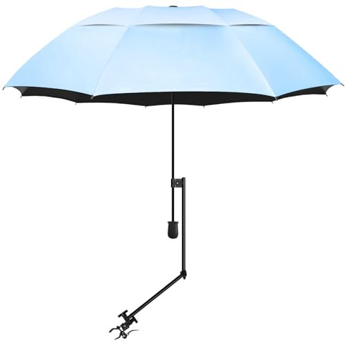 XLINGZA UPF 50+ Strandschirm mit verstellbarer Universalklemme