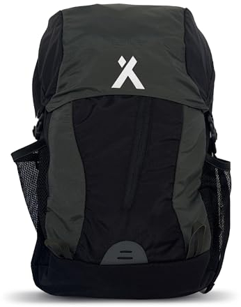 Bear Grylls 30L Wander-Trinkrucksack, kleiner Tagesrucksack mit 2L Wasserblase, leicht und perfekt für Camping, Laufen, Radfahren, Mountainbiken, Skifahren, Snowboarden für Damen und Herren - Schwarz
