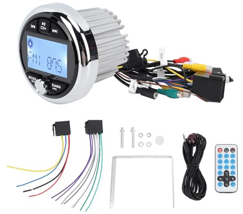 Radio Marina, Estéreo Marino Bluetooth Radio Marina 12 V Aleación de Aluminio A Prueba de Polvo Impermeable Música sin Pérdidas Reproductor MP5 de Medios Digitales para Yates RV