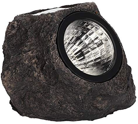 QANYEGN Outdoor Solar Rock Lights, Solar Powered Rock Spotlights, Rock Design Solar Lights for Pathway, Walkway, Yard